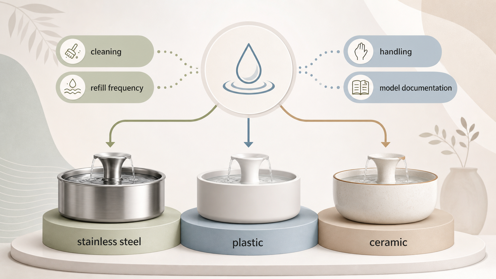 Turn the material comparison into a routine-led selection checklist without implying a universal material winner